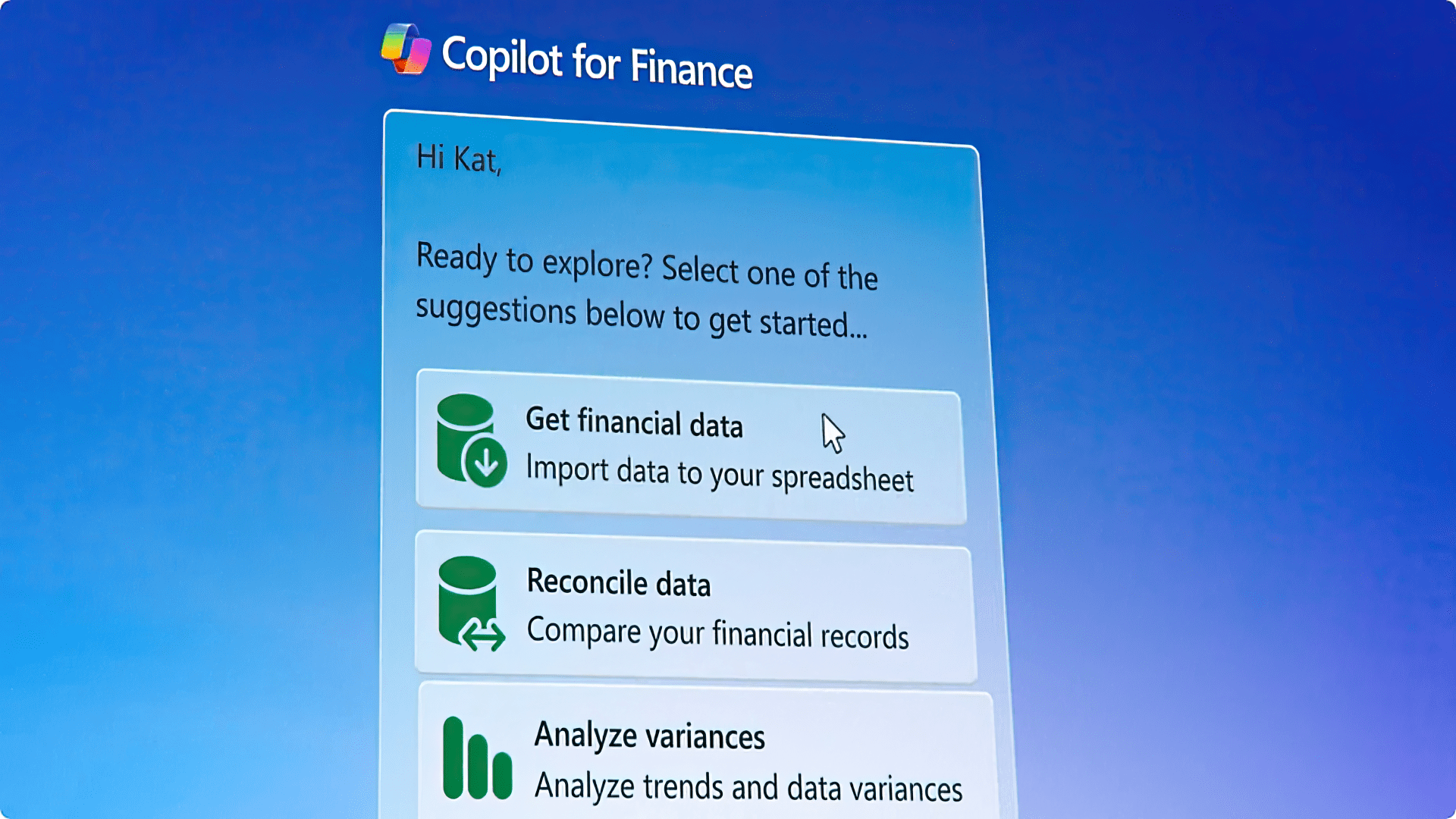 Copilot for Finance